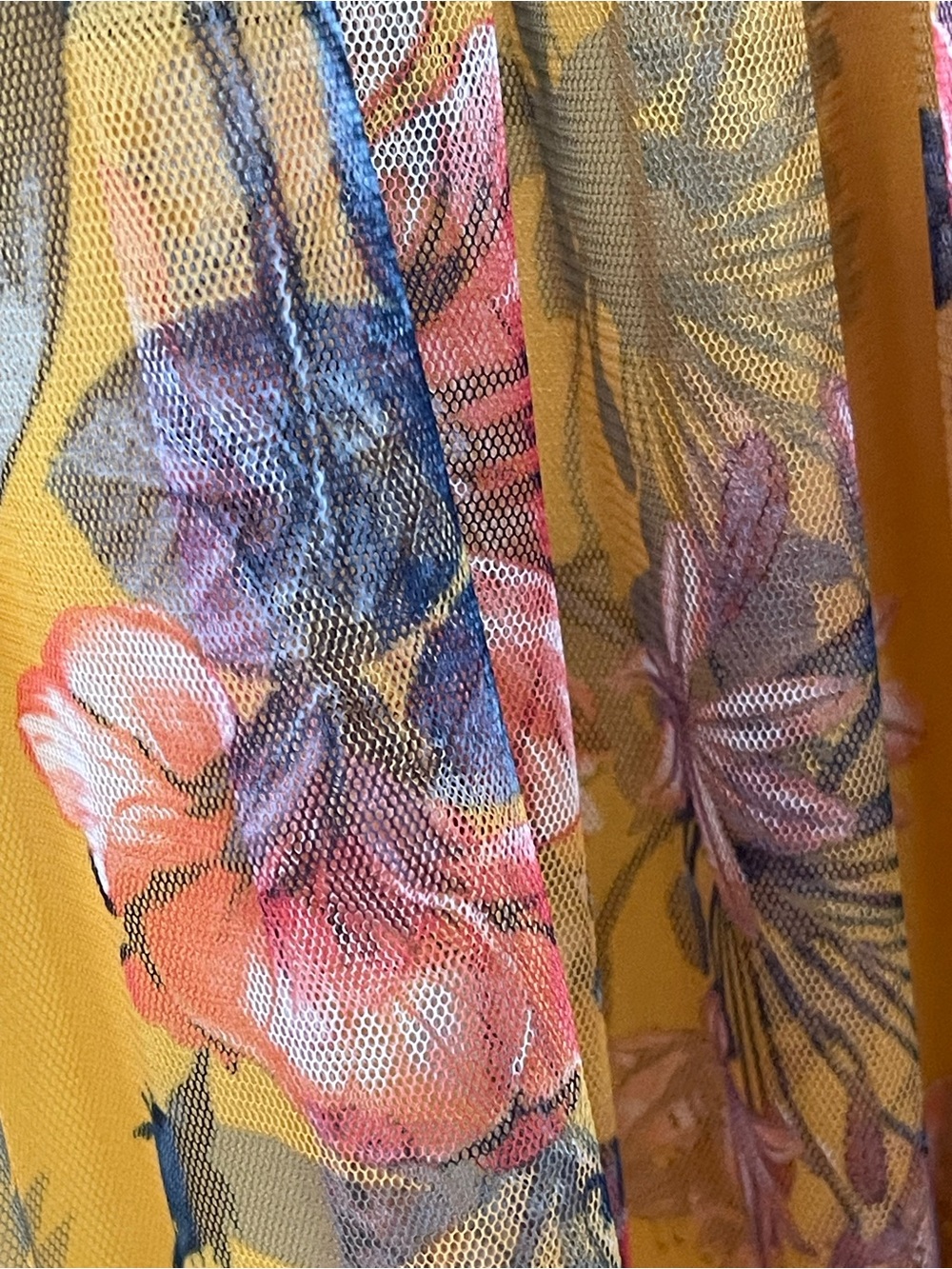 Candalite Women’s Floral Halter Maxi Dress Mustard Yellow Romantic Cottagecore - Picture 5 of 11